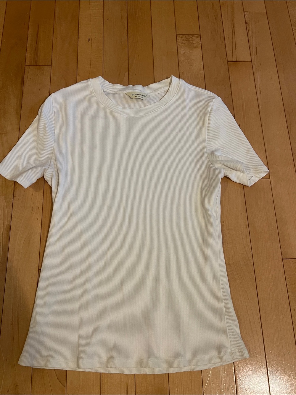 Women's Classic Ribbed Crewneck Top — White Size Medium